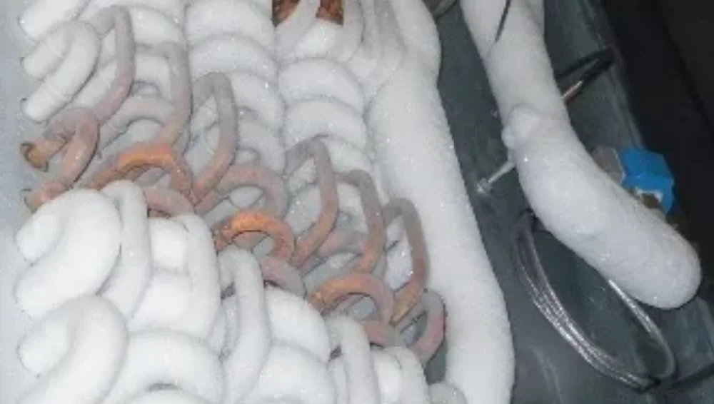 Frozen AC evaporator coil problem on an air conditioning system